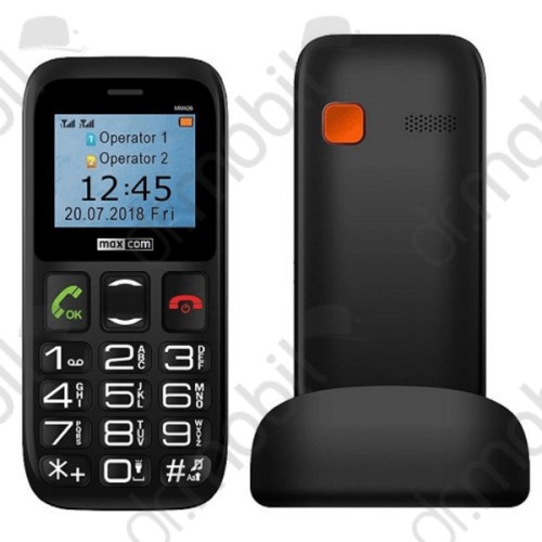 Mobiltelefon készülék Maxcom MM426, extra nagy gombokkal dual sim-es, bluetooth-os, fm rádiós fekete